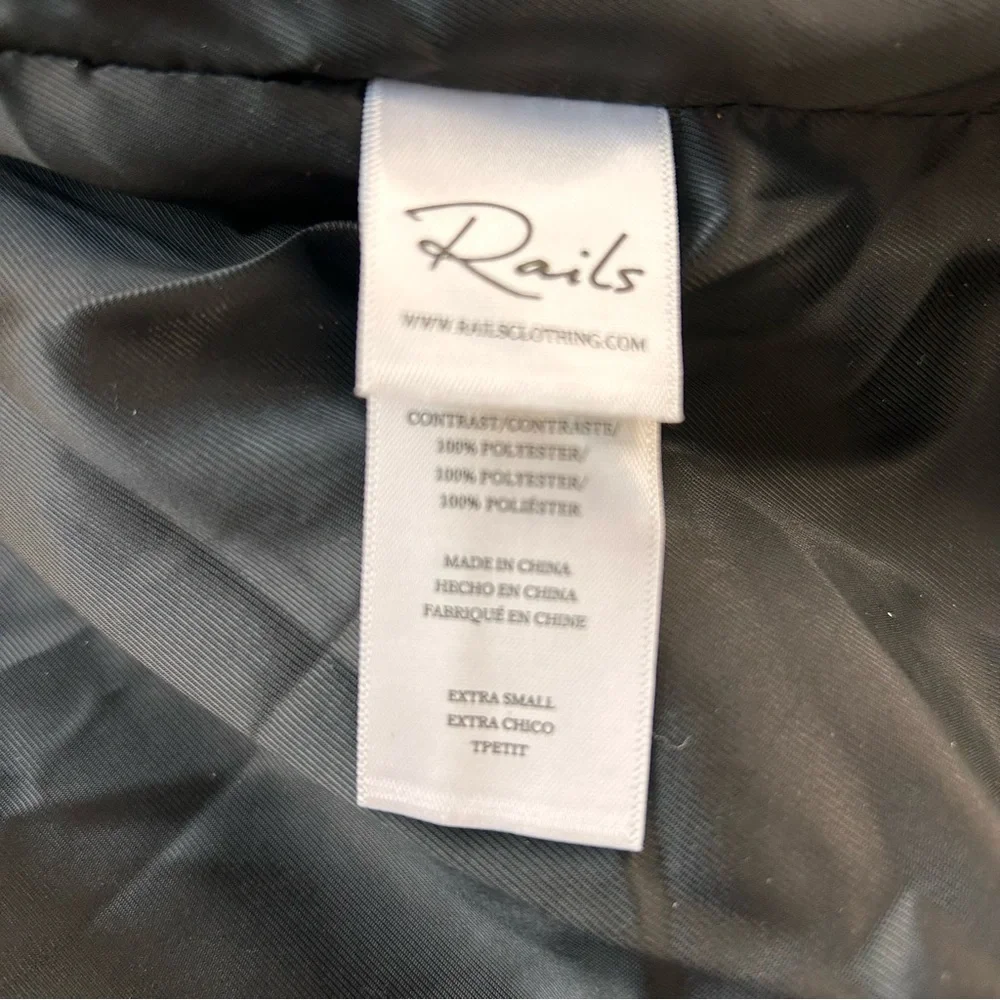 Rails Dean Fleece Teddy Jacket Size XS Ivory Leopard Mix - Picture 8 of 12